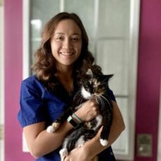 Kristyne Smith holding a cat