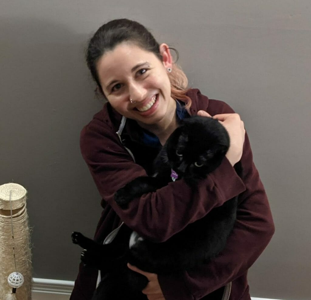 Bridget with black cat