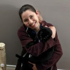 Bridget with black cat